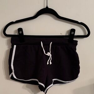 No Boundaries Black Athletic Shorts with White Trim